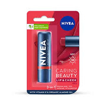 NIVEA CARING BEAUTY LIP AND CHEEK RED 4.8 GM