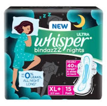 WHISPER BINDAZZZ ULTRA NIGHT XL+ 15N