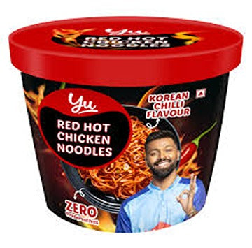 YU RED HOT CHICKEN NOODLES CUP 85GM