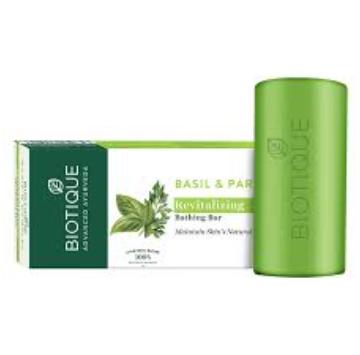 BIOTIQUE BASIL PARSLEY BATHING BAR 375GM