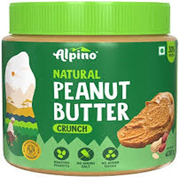 ALPINO NATURAL PEANUT BUTTER CRUNCHY 400GM