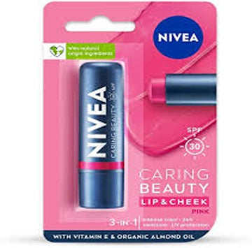 NIVEA CARING BEAUTY LIP AND CHEEK PINK 4.8 GM