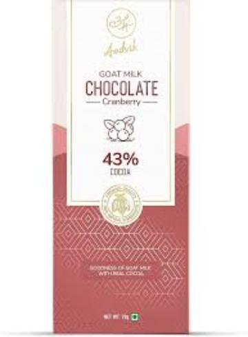 AADVIK GOAT MILK CHOCOLATE CRANBERRY 43 COCOA 70GM